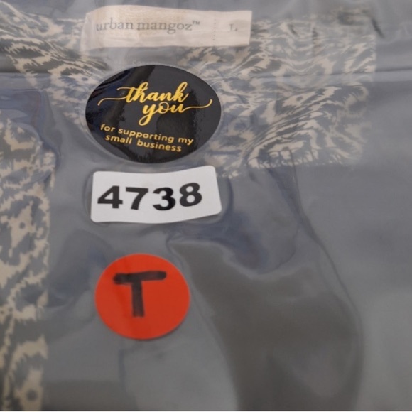 Urban Mangoz Black Tan Geometric Print 3/4 Sleeve Boho Retro Tunic Top Size L - Picture 12 of 12